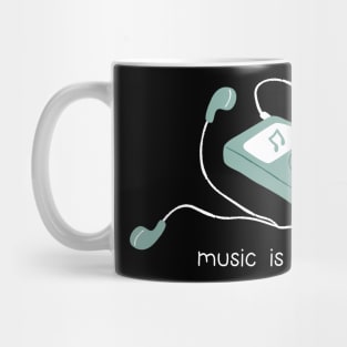 Blue and White Cute Music Quote Mug